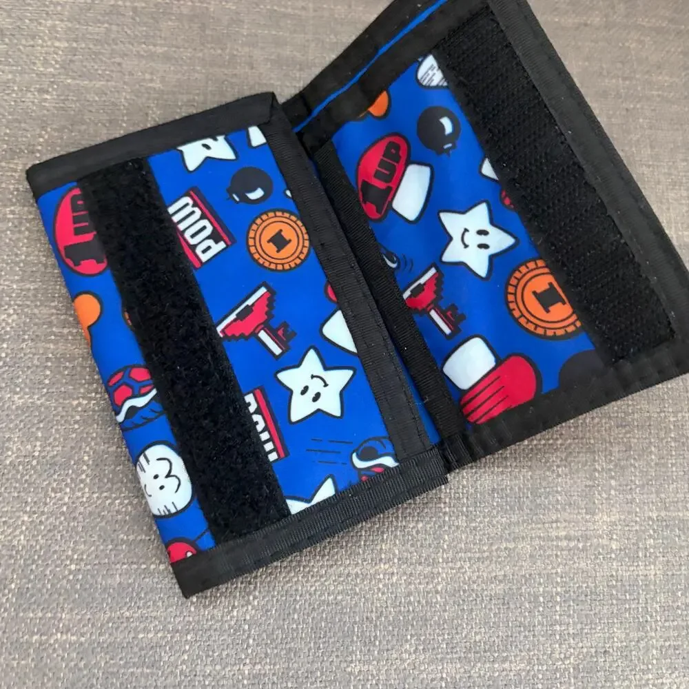 Vintage 1990 Super Mario Bros Trifold Lenticular Wallet